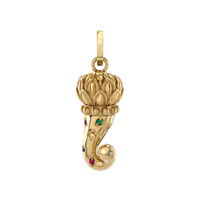 Charm Chantecler Donna corno in Oro Rubino 0.070 Ct 43706 - 43706